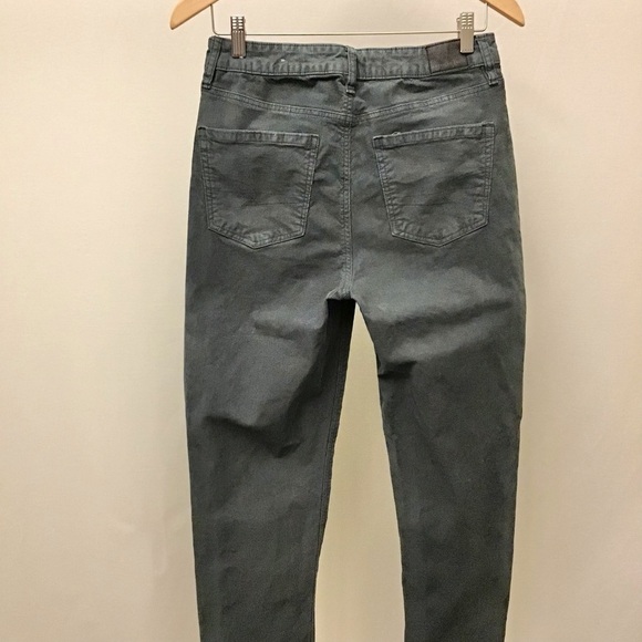 American Eagle 6 Mom Straight Jean Corduroy Stretch Green High Rise Cropped - Picture 6 of 9